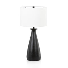 Innes Table Lamp Matte Black Cast Aluminum - Table Lamp by Four Hands - What&