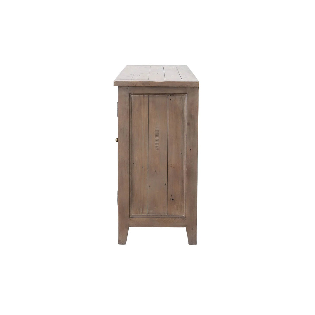 Irish Coast Large Sideboard in Sundried side view - reclaimed wood sideboard by LH Imports - Whats New Furniture Portland OR