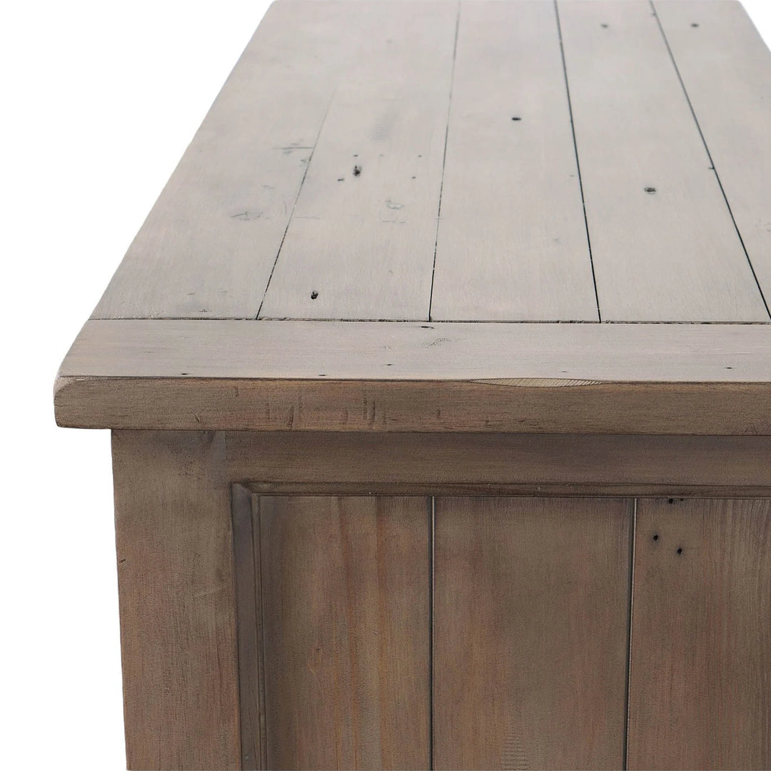 Irish Coast Large Sideboard in Sundried tabletop detail - reclaimed wood sideboard by LH Imports - Whats New Furniture Portland OR