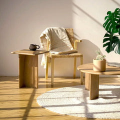 Texture White Oak Side Table - Whats New Furniture - Portland, Oregon