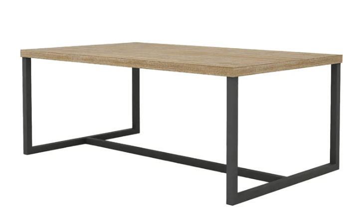 Irondale Rectangular Coffee Table in Mocha Grey side angle - rectangular coffee table by LH Imports - Whats New Furniture Portland OR