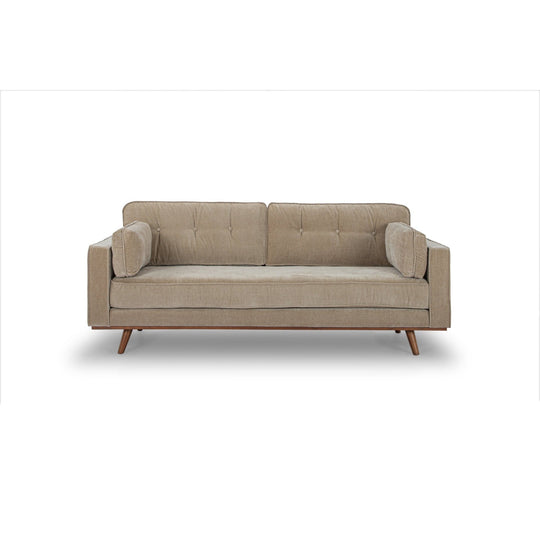 Irvington Sofa in Pasha Army alternate angle - mid-century fabric sofa private label - Whats New Furniture Portland OR