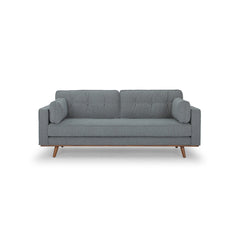 Irvington Sofa in Pasha Army configuration shot - mid-century fabric sofa private label - Whats New Furniture Portland OR