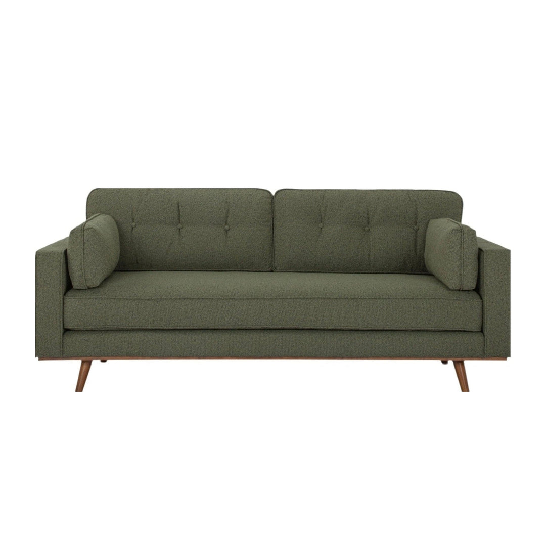 Irvington Sofa in Pasha Army - mid-century fabric sofa private label - Whats New Furniture Portland OR