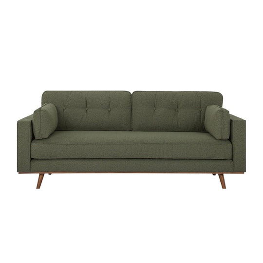 Irvington Sofa in Pasha Army - mid-century fabric sofa private label - Whats New Furniture Portland OR