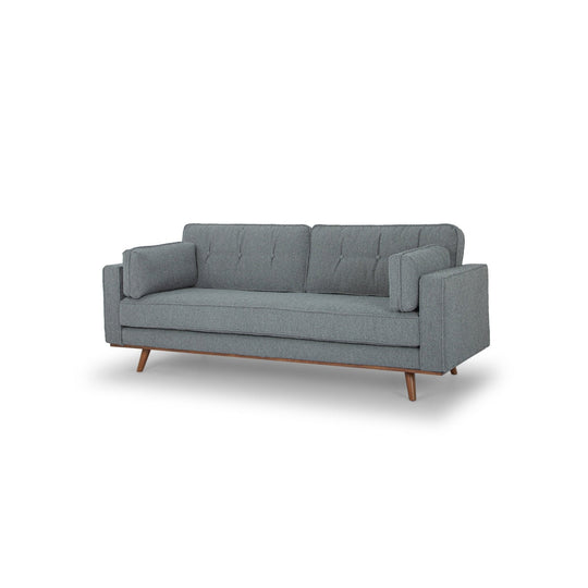 Irvington Sofa in Pasha Army top-down view - mid-century fabric sofa private label - Whats New Furniture Portland OR