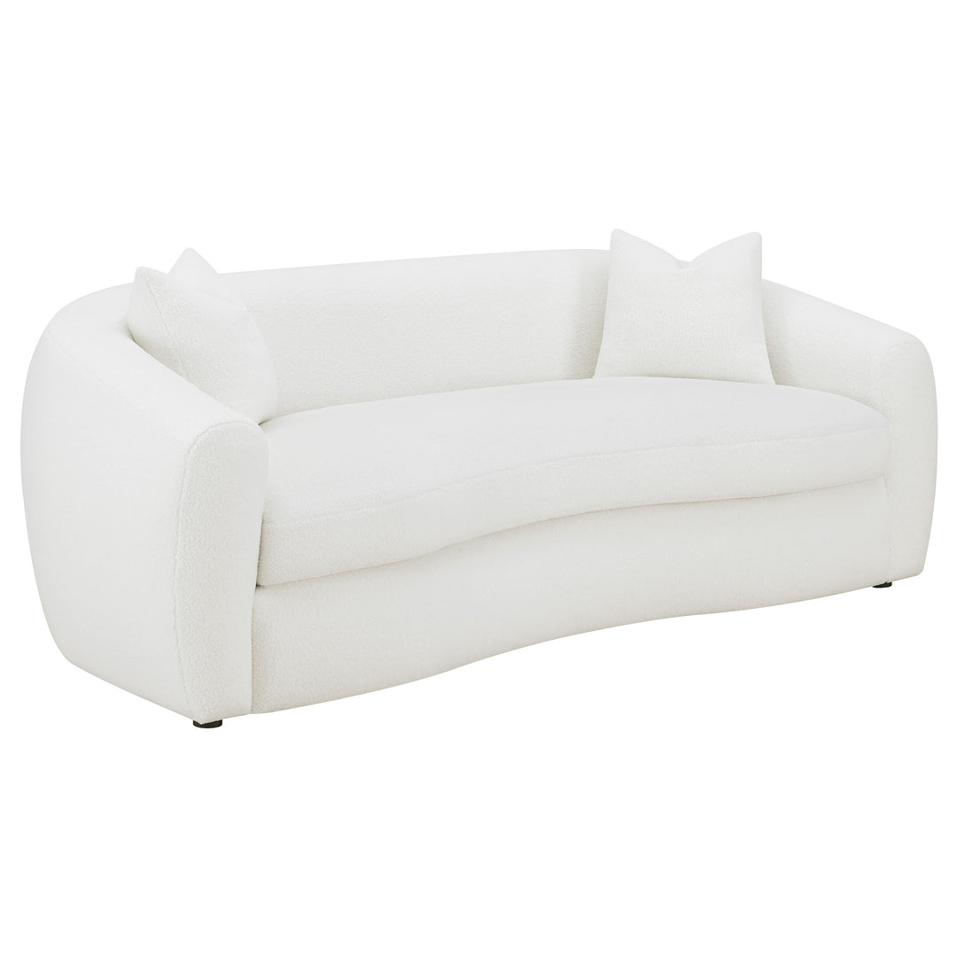 Isabella Faux Sheepskin Upholstered Sofa Natural - What&