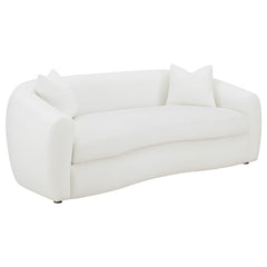 Isabella Faux Sheepskin Upholstered Sofa Natural - What&