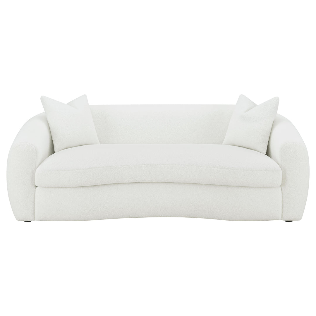 Isabella Faux Sheepskin Upholstered Sofa Natural - What&