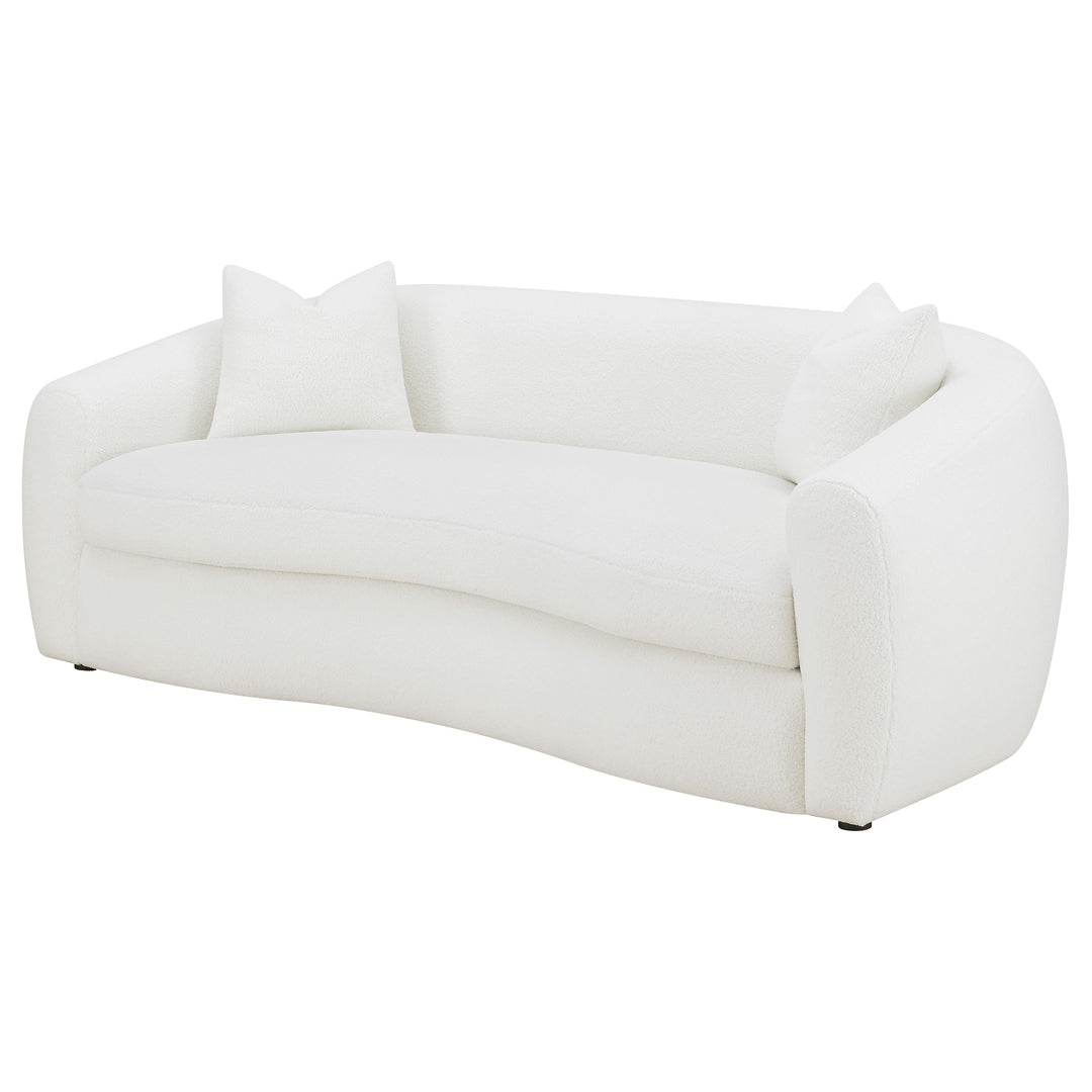 Isabella Faux Sheepskin Upholstered Sofa Natural - What&