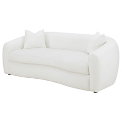 Isabella Faux Sheepskin Upholstered Sofa Natural - What&