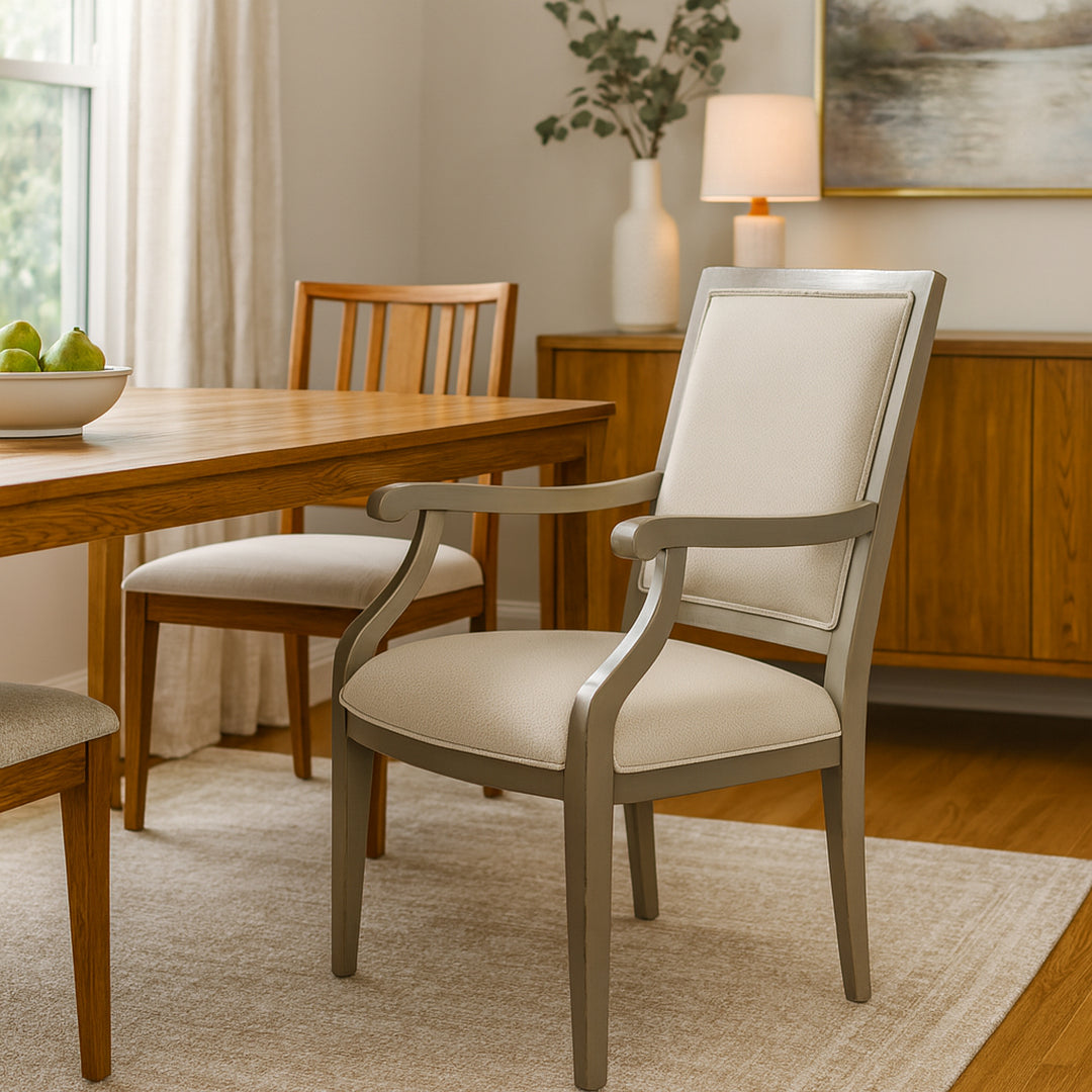 Italian Wide Seat Occassional Chair detail view 3 - Whats New Furniture - Portland, Oregon