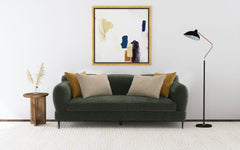 Jade Chenille Upholstered Modern Track Arm Sofa Green - What&