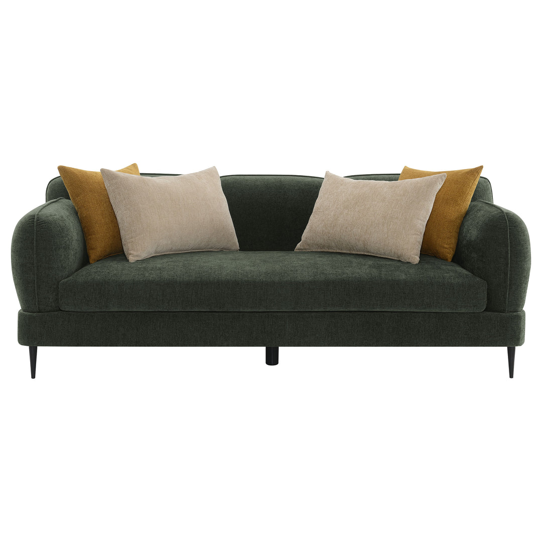 Jade Chenille Upholstered Modern Track Arm Sofa Green - What&