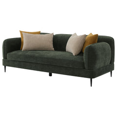 Jade Chenille Upholstered Modern Track Arm Sofa Green - What&