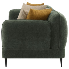 Jade Chenille Upholstered Modern Track Arm Sofa Green - What&