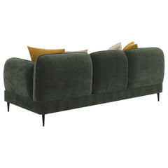 Jade Chenille Upholstered Modern Track Arm Sofa Green - What&