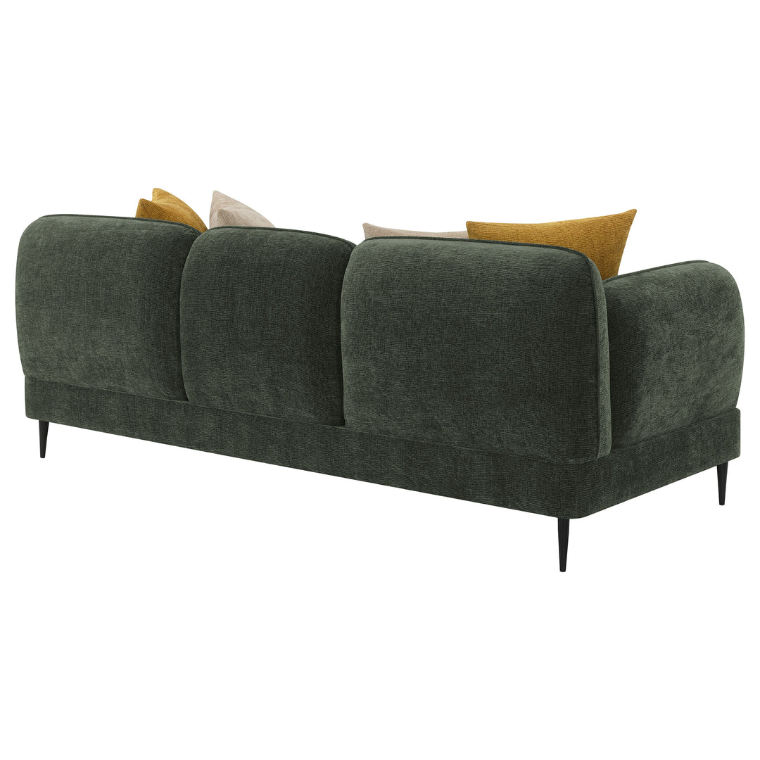 Jade Chenille Upholstered Modern Track Arm Sofa Green - What&