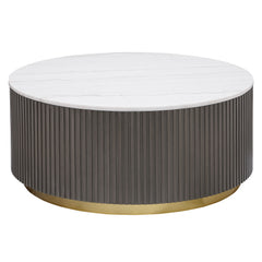 Jason Round White Marble Top Coffee Table Charcoal - What&