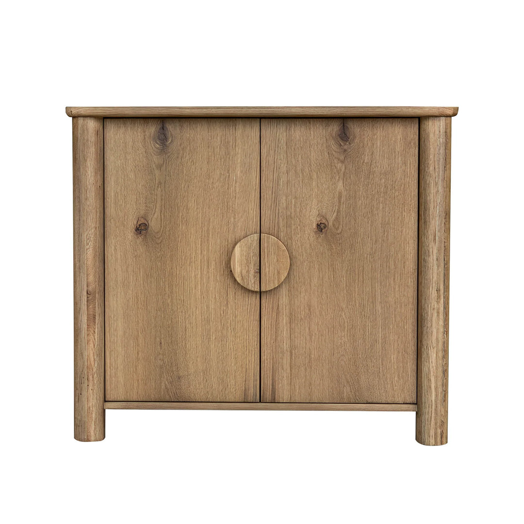 Jasper Small Sideboard in Natural side angle - small oak sideboard by LH Imports - Whats New Furniture Portland OR
