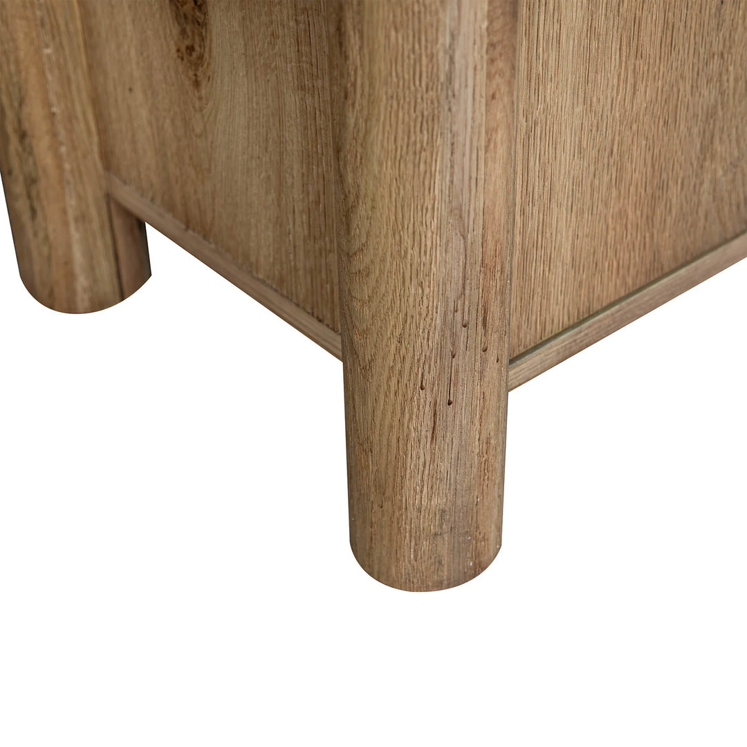 Jasper Small Sideboard in Natural open storage front view - small oak sideboard by LH Imports - Whats New Furniture Portland OR