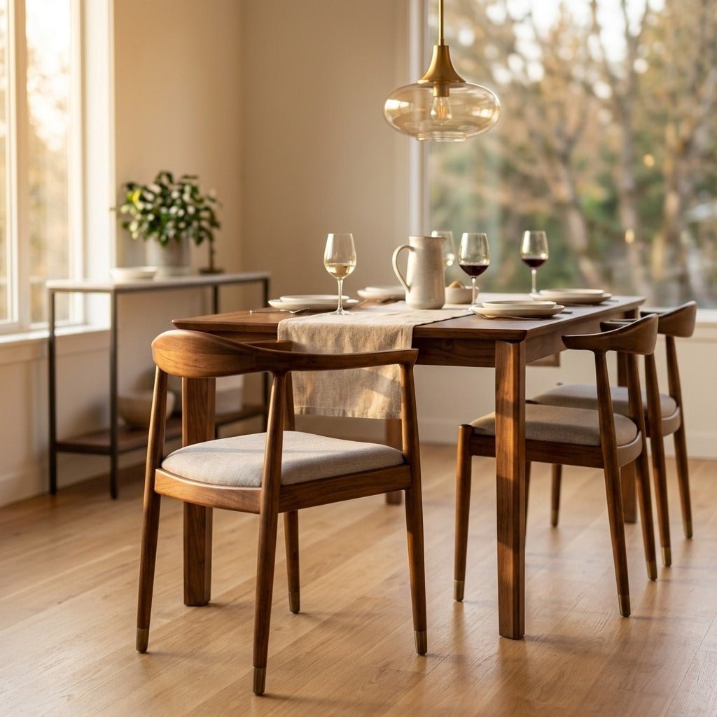 Java Dining Chair (Alder &amp; Tweed) in Madagascar Oak side angle - Madagascar Oak dining chair - Whats New Furniture Portland OR