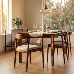 Java Dining Chair (Alder &amp; Tweed) in Madagascar Oak side angle - Madagascar Oak dining chair - Whats New Furniture Portland OR