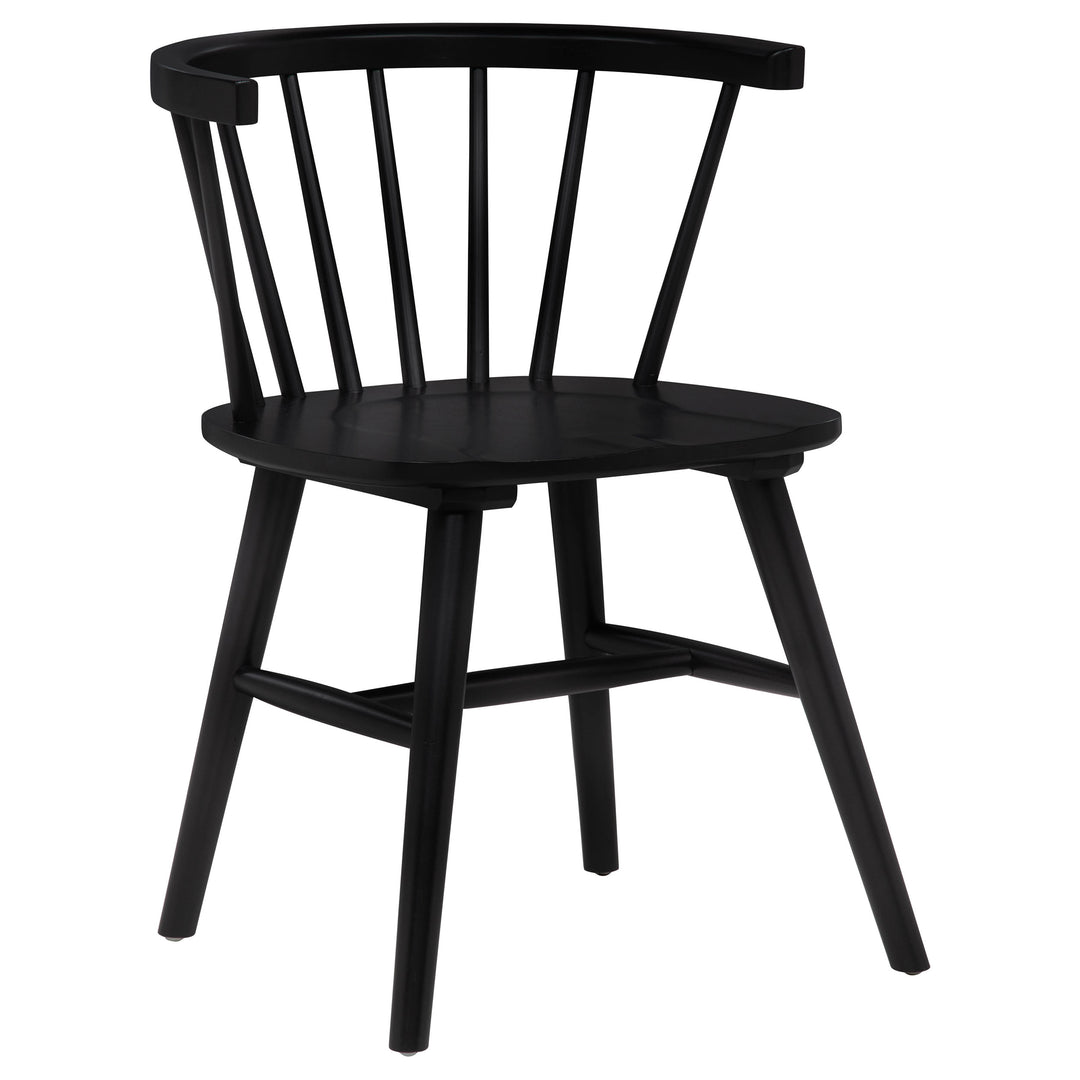 Jeffries Windsor Wood Dining Side Chair Black (Set of 2) - What&