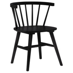 Jeffries Windsor Wood Dining Side Chair Black (Set of 2) - What&
