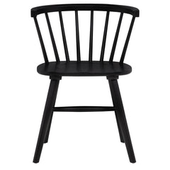 Jeffries Windsor Wood Dining Side Chair Black (Set of 2) - What&