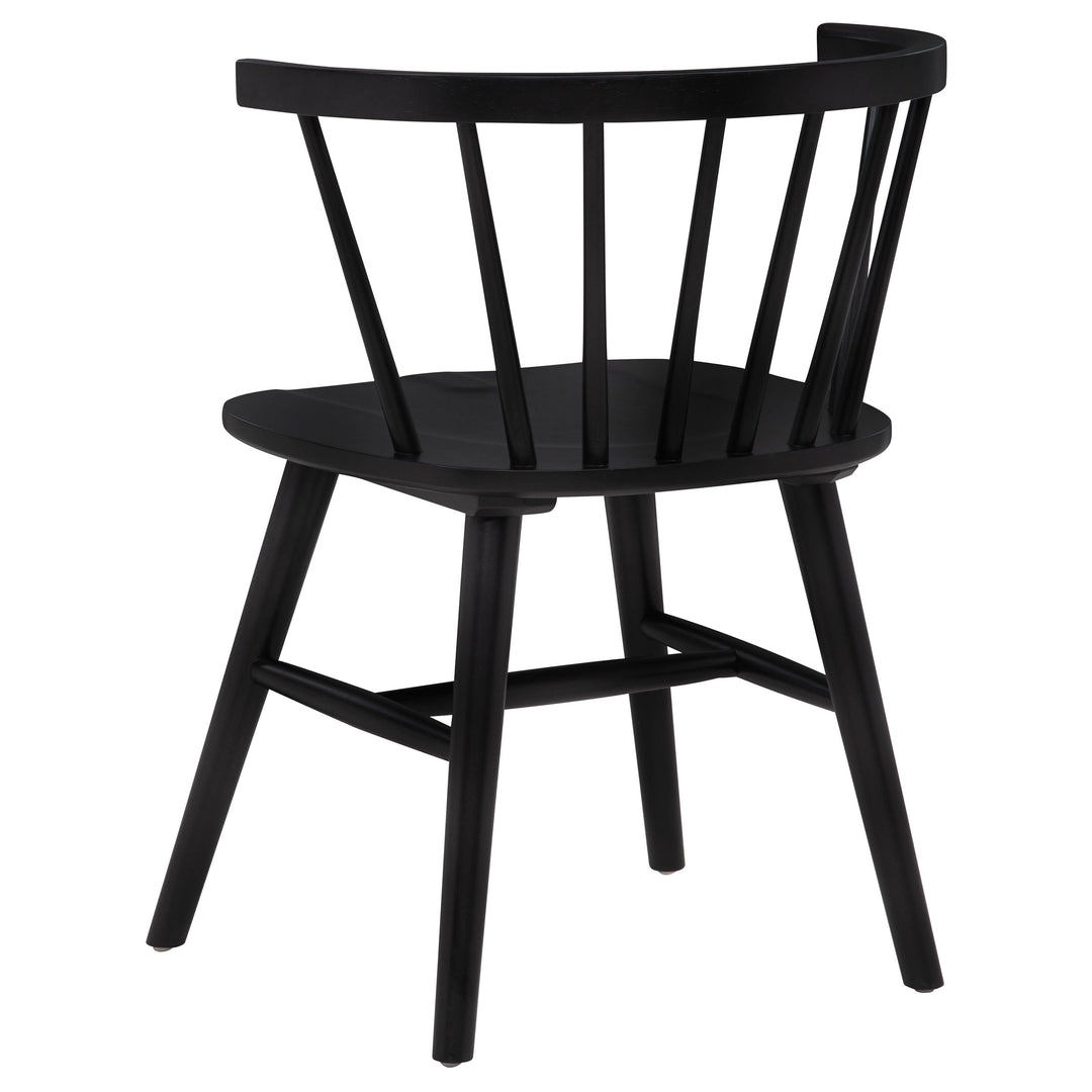 Jeffries Windsor Wood Dining Side Chair Black (Set of 2) - What&