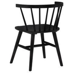 Jeffries Windsor Wood Dining Side Chair Black (Set of 2) - What&