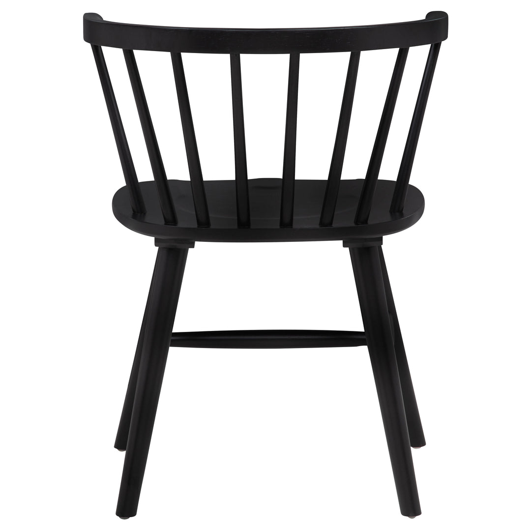 Jeffries Windsor Wood Dining Side Chair Black (Set of 2) - What&