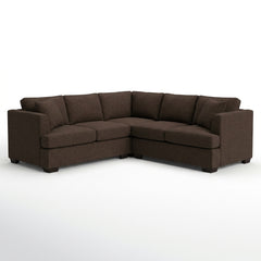 Jema Sectional Sofa in Levi Raisin front view - sectional by Stylus - Whats New Furniture Portland OR