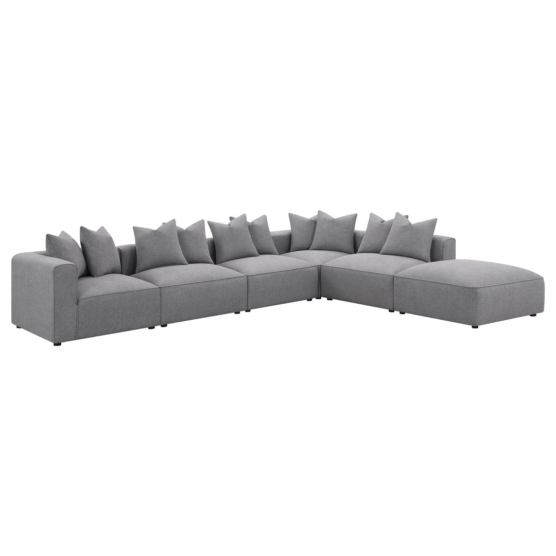 Jennifer 6-piece Upholstered Modular Sectional Grey - What&
