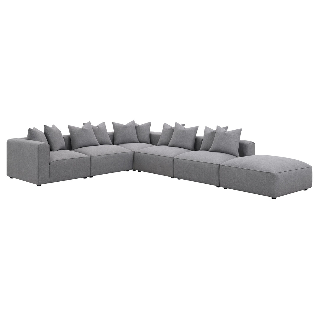 Jennifer 6-piece Upholstered Modular Sectional Grey - What&