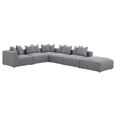 Jennifer 6-piece Upholstered Modular Sectional Grey - What&