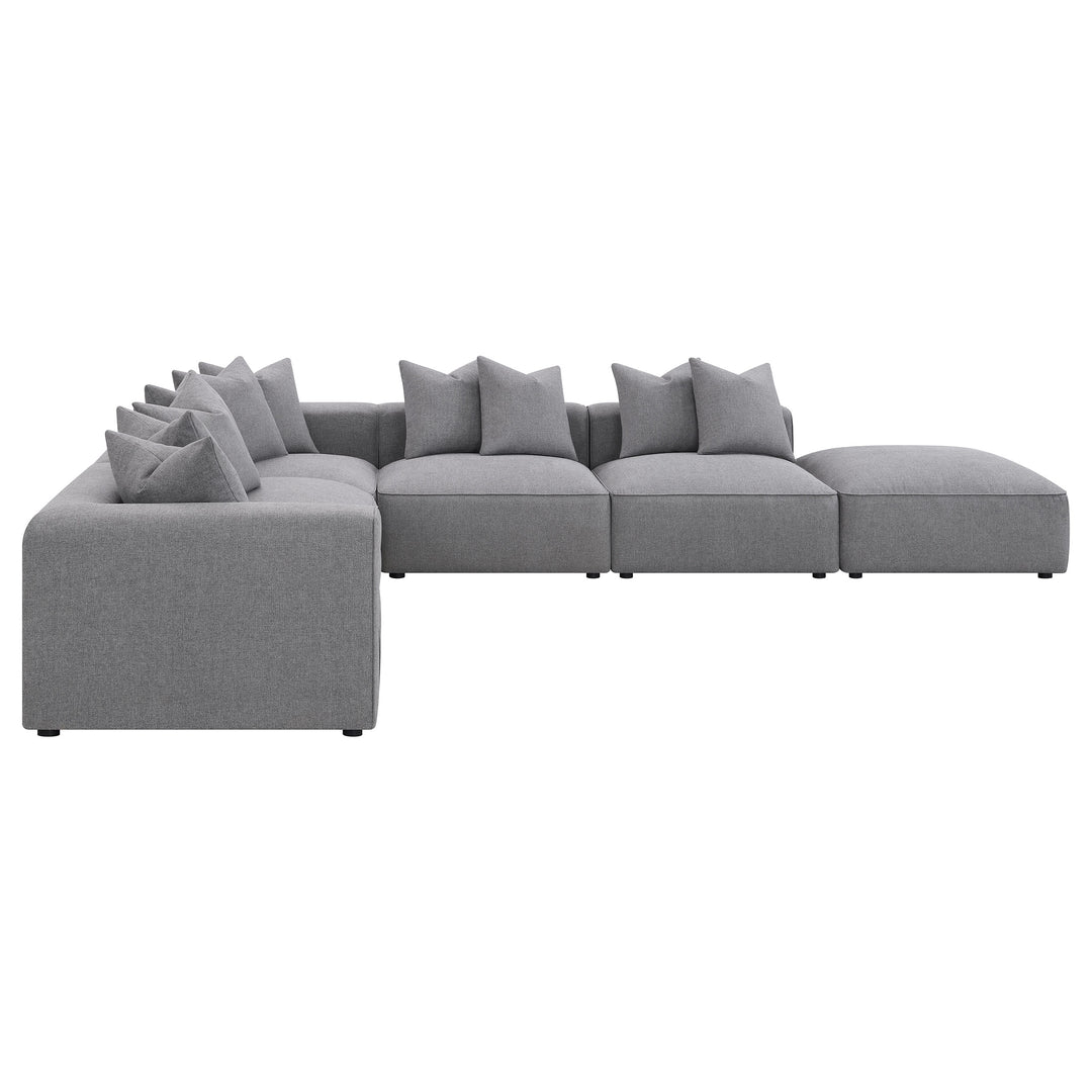 Jennifer 6-piece Upholstered Modular Sectional Grey - What&