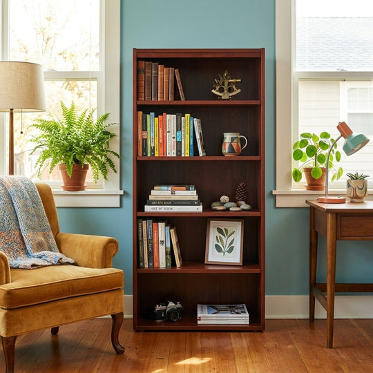 Cherrywood Mid-Century Bookcase - view 5