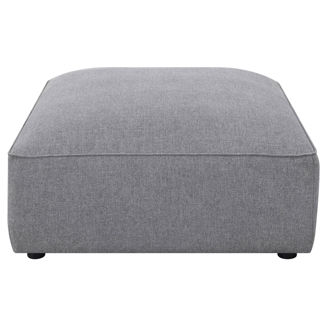 Jennifer Square Upholstered Ottoman Grey - What&