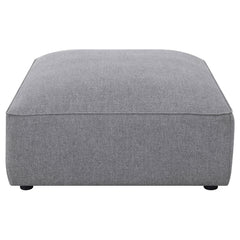 Jennifer Square Upholstered Ottoman Grey - What&