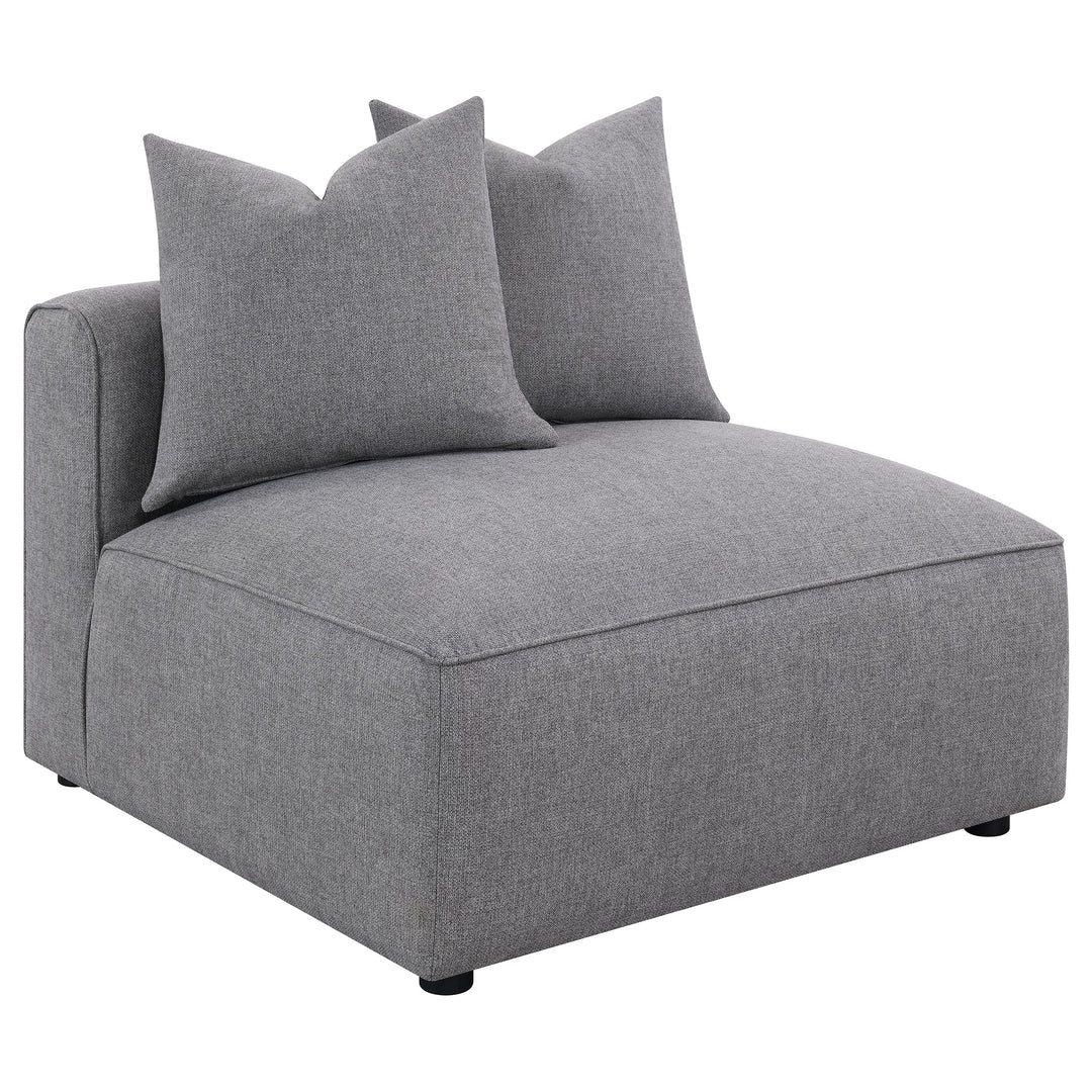 Jennifer Upholstered Armless Chair Grey - What&