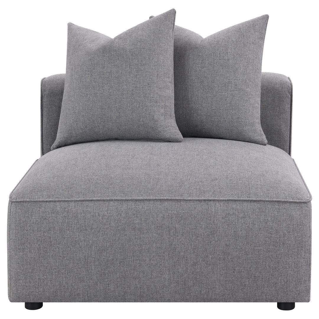 Jennifer Upholstered Armless Chair Grey - What&