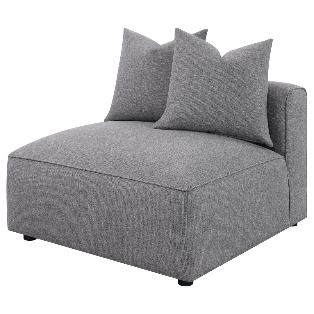 Jennifer Upholstered Armless Chair Grey - What&