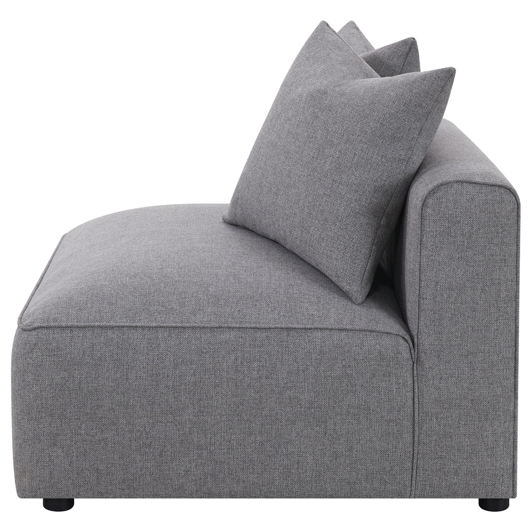 Jennifer Upholstered Armless Chair Grey - What&