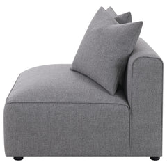 Jennifer Upholstered Armless Chair Grey - What&