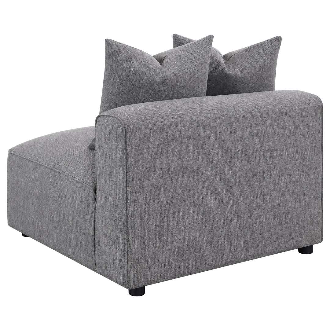 Jennifer Upholstered Armless Chair Grey - What&