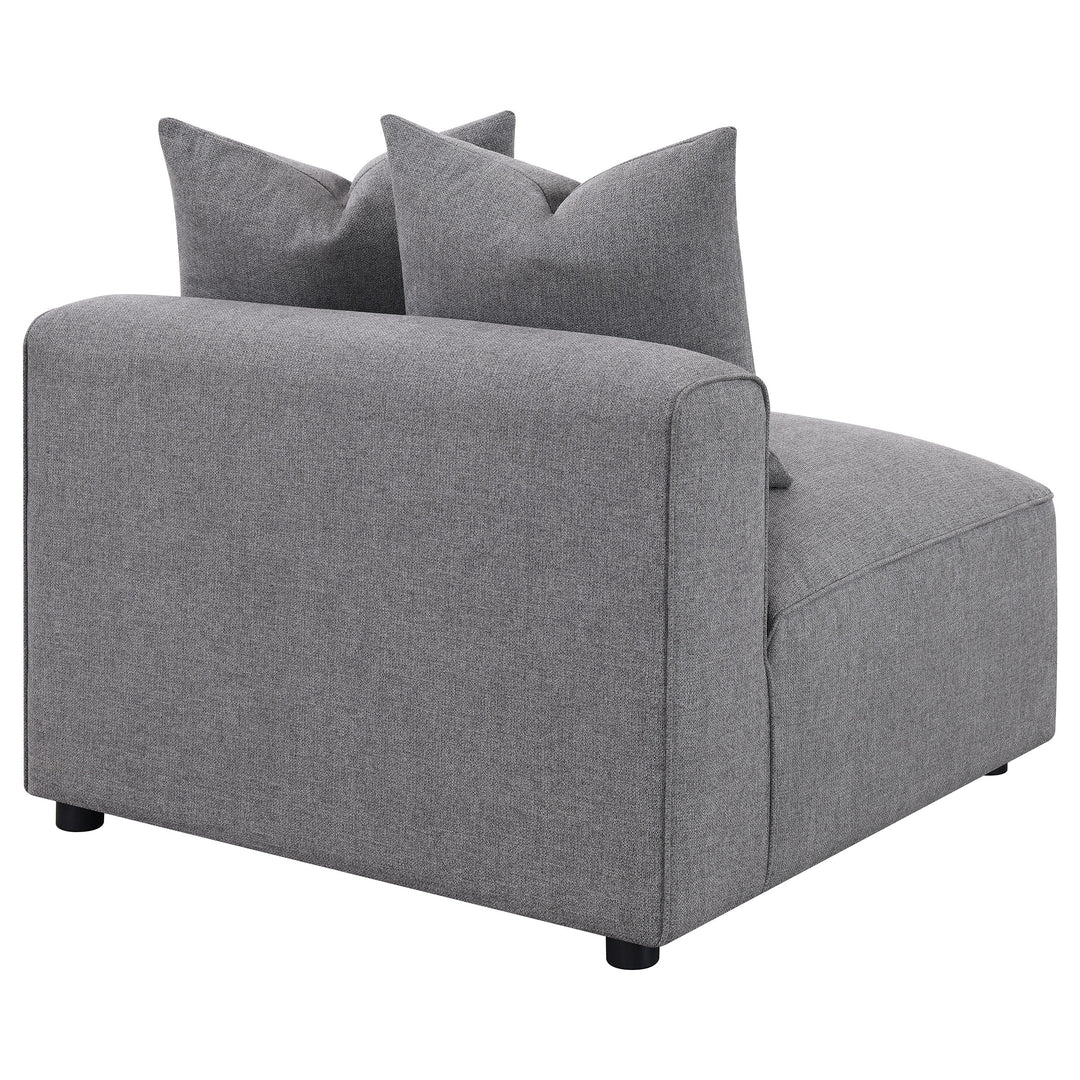 Jennifer Upholstered Armless Chair Grey - What&