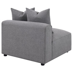 Jennifer Upholstered Armless Chair Grey - What&