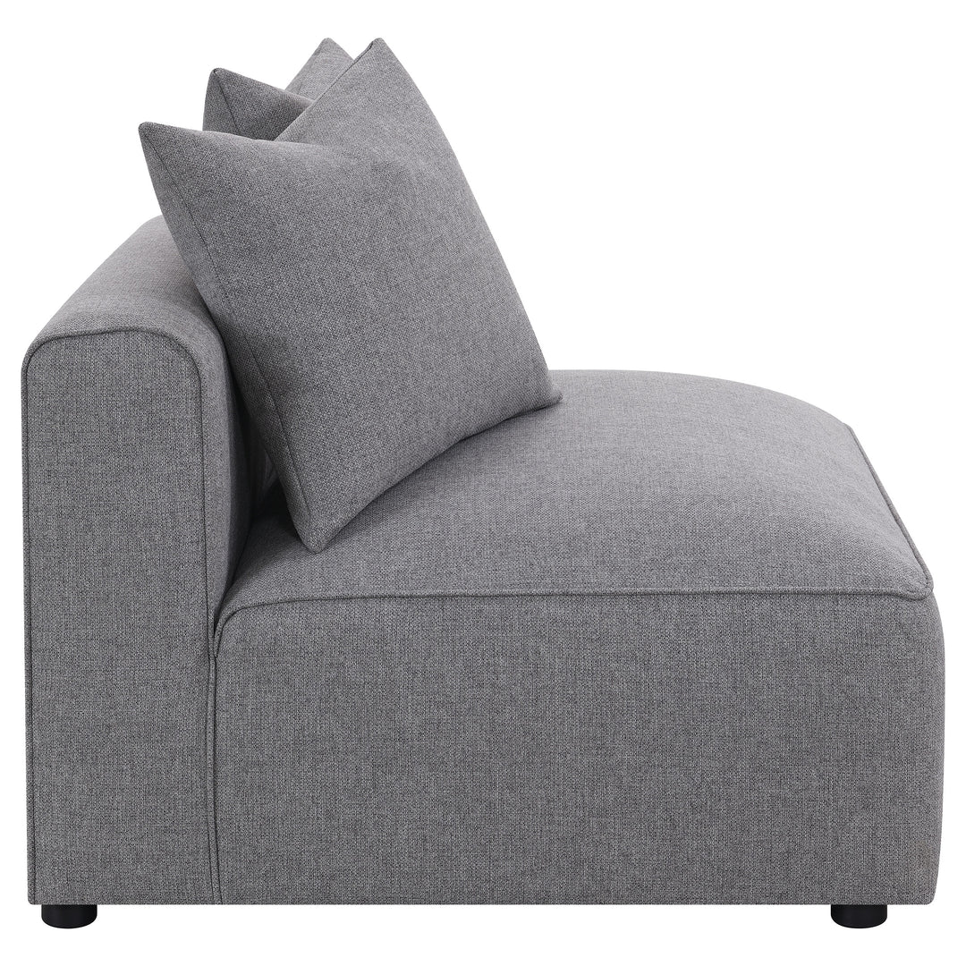 Jennifer Upholstered Armless Chair Grey - What&